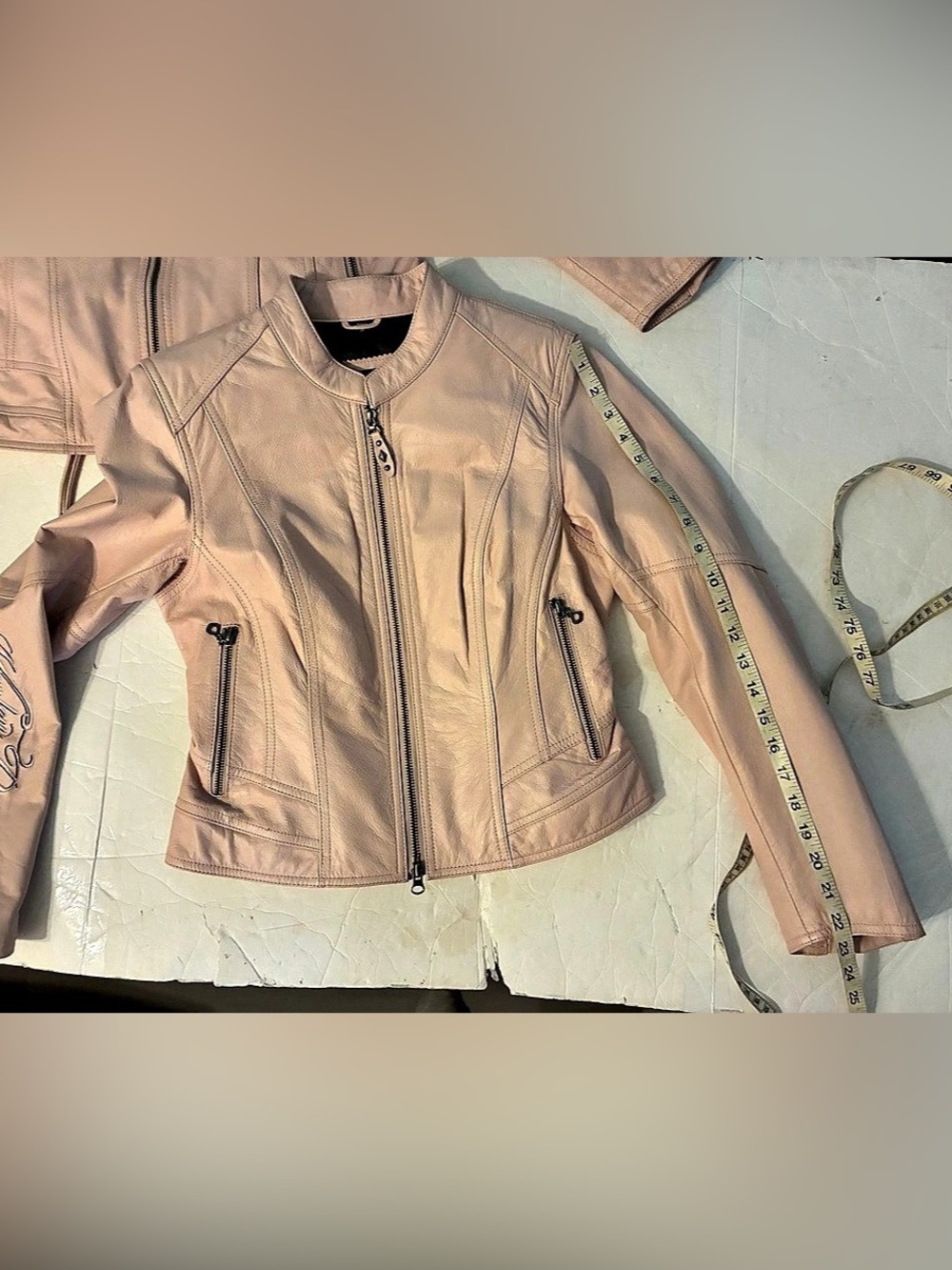 Harley-Davidson Women'Small Charisma Pink Leather Jacket Small - Picture 14 of 14